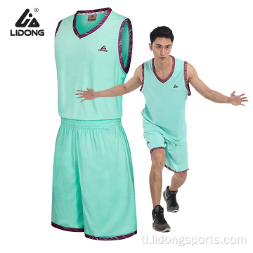 Murang bagong disenyo na na -customize na mga lalaki sa jersey ng basketball